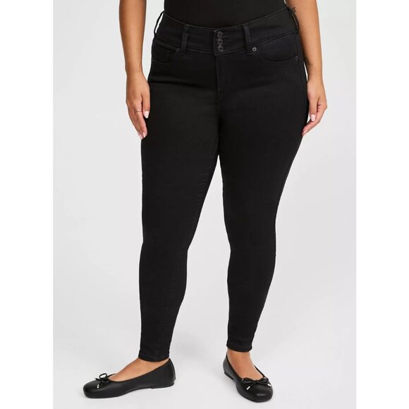 Torrid Black Jegging High Rise Skinny Jean Plus Size 14XT Tall - Picture 3 of 7